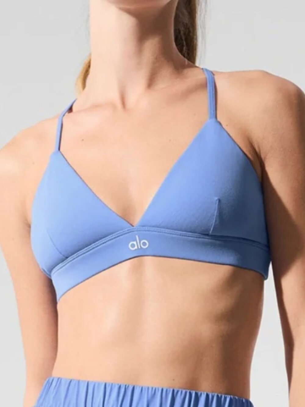 Light Blue ALO Splendor Bra in Blue - discontinued color